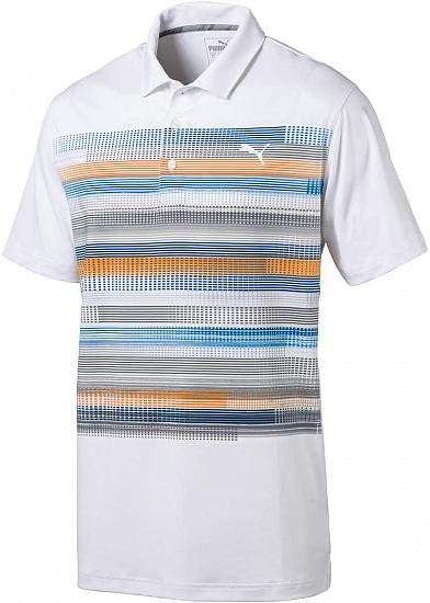 Puma DryCELL Pixel Golf Shirts - Vibrant Orange