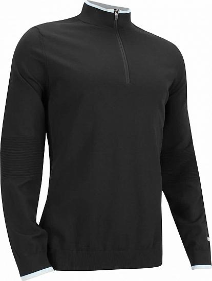 Puma EvoKnit Quarter-Zip Golf Sweaters - Black