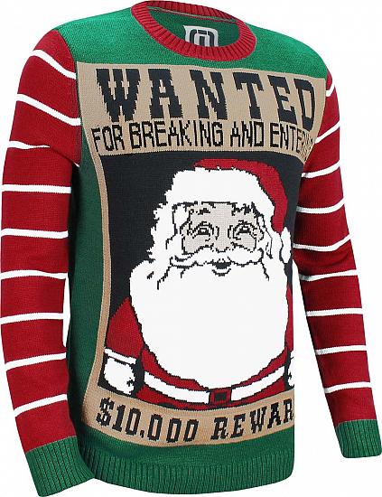 TravisMathew Wanted Santa Crew Golf Sweaters - ON SALE