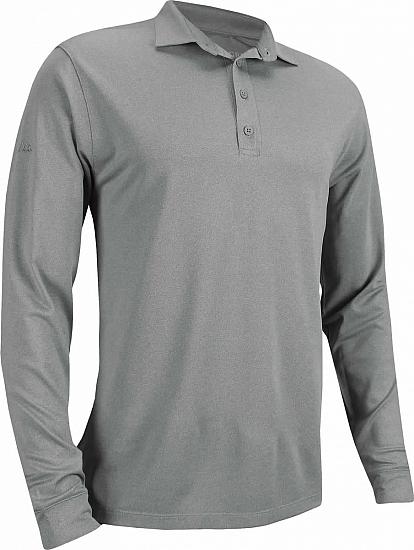 Matte Grey Admiral Long Sleeve Golf Shirts
