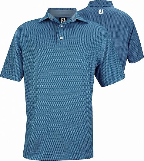 FootJoy Dot Geo Jacquard Golf Shirts with Self Collar - Flagstaff Collection - FJ Tour Logo Available