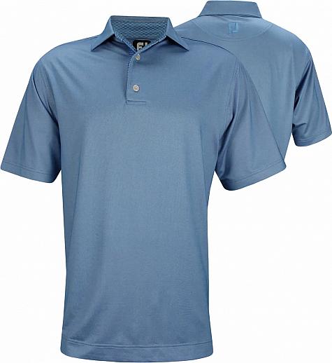FootJoy Birdseye Jacquard with Dot Geo Trim Golf Shirts - FJ Tour Logo Available - Previous Season Style