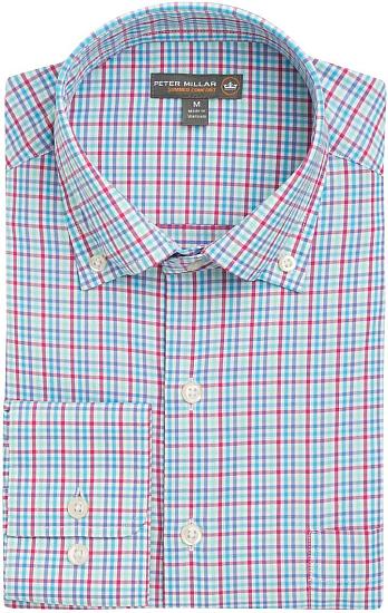 Peter Millar Smedes Check Woven Performance Button-Downs
