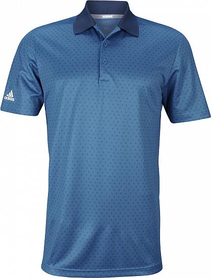 Adidas Micro Dot Print Golf Shirts - Trace Royal - ON SALE