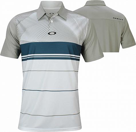 Oakley Aero Motion Block Golf Shirts - Stone Grey - ON SALE