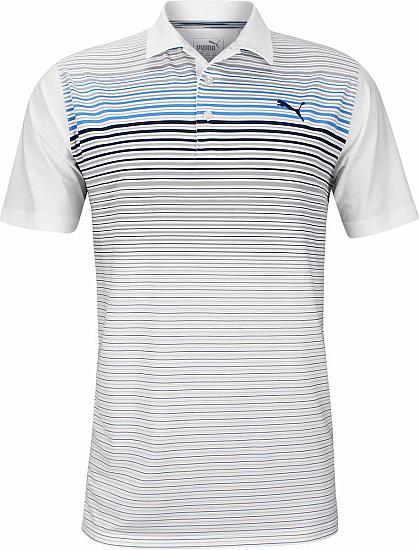 Puma DryCELL Highlight Stripe Golf Shirts - Marina