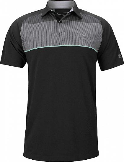 Under Armour Threadborne Infinite Golf Shirts - Black - ON SALE