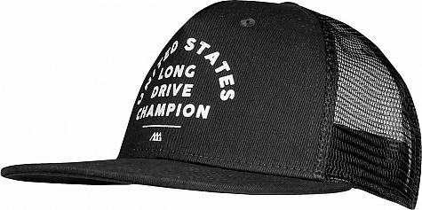 Matte Grey Long Drive Trucker Snapback Adjustable Golf Hats