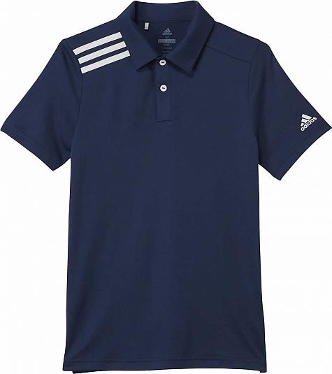 Adidas 3-Stripes Tournament Junior Golf Shirts - ON SALE