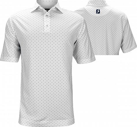 FootJoy ProDry Diamond Print Lisle Self Collar Golf Shirts - FJ Tour Logo Available - Previous Season Style