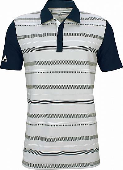 Adidas Ultimate Novelty Stripe Golf Shirts - ON SALE