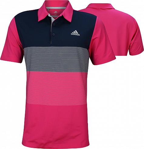 Adidas Ultimate Colorblock Golf Shirts - Real Magenta - Sergio Gargia PGA Championship