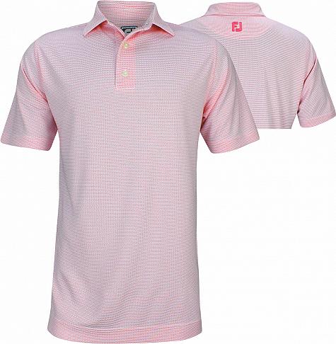 FootJoy Zig Zag Jacquard Golf Shirts with Self Collar - Athletic Fit - FJ Tour Logo Available - Previous Season Style