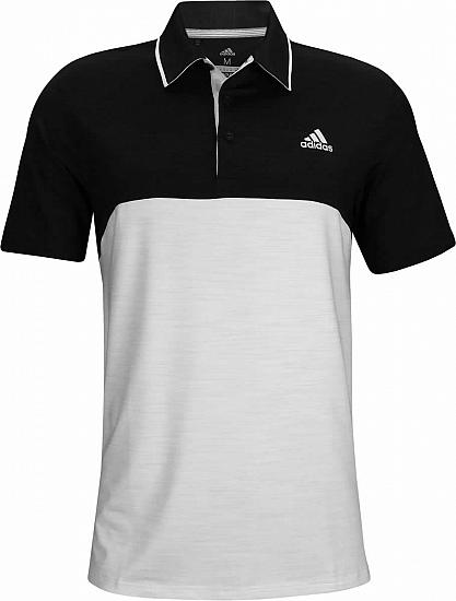 Adidas Ultimate Heather Blocked Golf Shirts - ON SALE