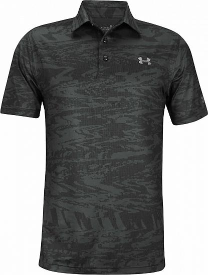 Under Armour Noise Camo Golf Shirts - Black