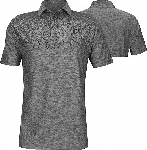 Under Armour Playoff Offset Print Golf Shirts - Charcoal