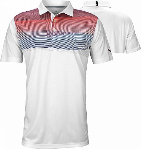 Puma PwrCool Refraction Golf Shirts - Pomegranate - ON SALE