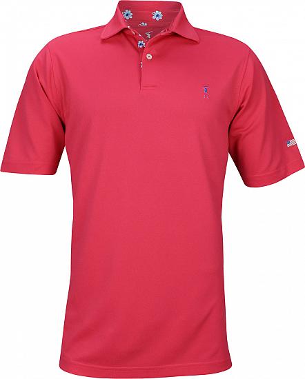 Fairway & Greene USA Hurley Pique Golf Shirts - Fireball