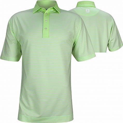 FootJoy Birdseye Jacquard Stripe Golf Shirts with Self Collar - FJ Tour Logo Available - Previous Season Style