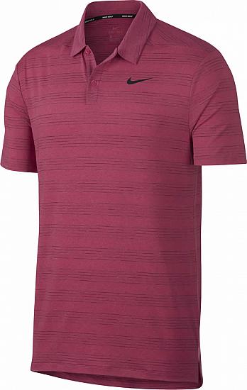 Nike Dri-FIT Heather Texture Golf Shirts - Watermelon