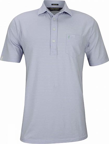 Polo Stripe Stretch Vintage Lisle Chest Pocket Golf Shirts