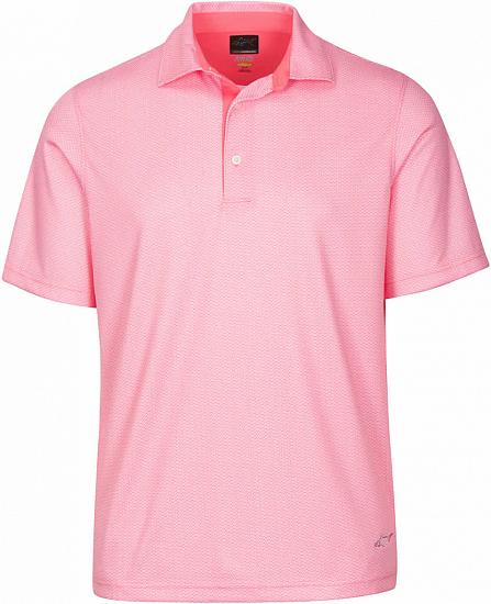 Greg Norman ML75 Dot Foulard Print Golf Shirts - Pink Coral