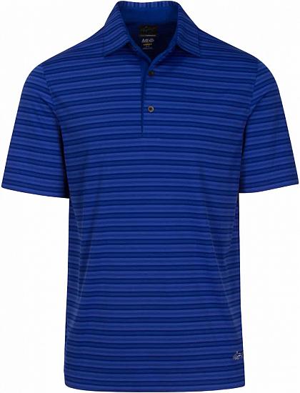 Greg Norman ML75 Shadow Stripe Golf Shirts - Regal Blue - ON SALE