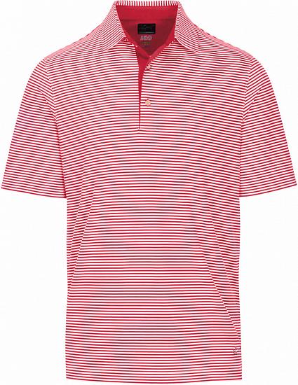 Greg Norman ML75 Bar Stripe Golf Shirts - Pink Coral