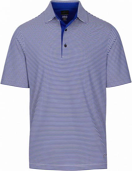 Greg Norman ML75 Bar Stripe Golf Shirts - Regal Blue