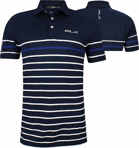 RLX Pro-Fit Striped Tech Pique Golf Shirts