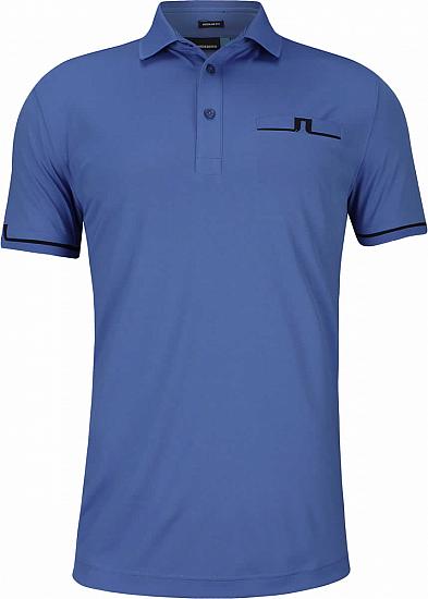 J.Lindeberg Petr Reg Tx Jersey Golf Shirts - Daz Blue