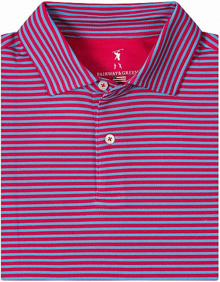 Fairway & Greene USA Brooks Stripe Pique Golf Shirts