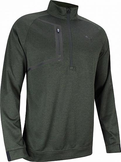 Puma Envoy Quarter-Zip Golf Pullovers - Forest Night