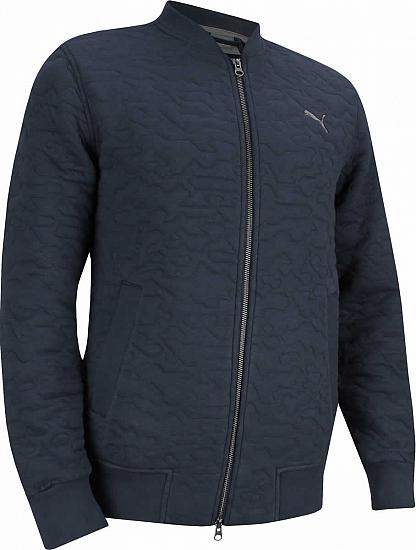 Puma Camo Bomber Full-Zip Golf Jackets - Peacoat - ON SALE
