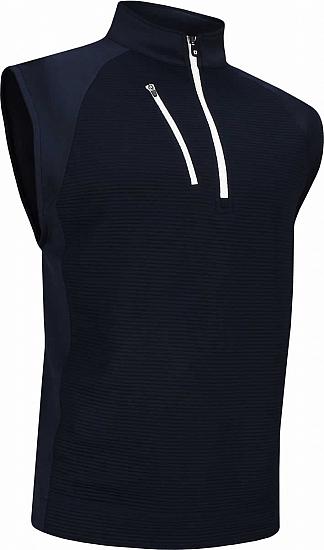 FootJoy Ribbed Jacquard Half-Zip Golf Vests - FJ Tour Logo Available - Previous Season Style