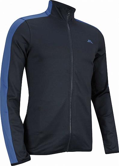 J.Lindeberg Prince Tech Mid Jersey Full-Zip Golf Jackets - JL Navy - ON SALE