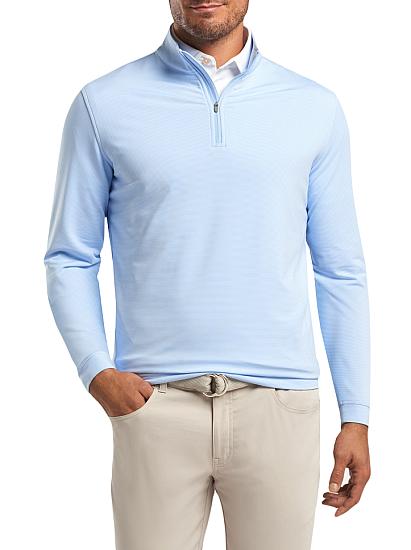 Peter Millar Perth Sugar Stripe Performance Quarter-Zip Golf Pullovers