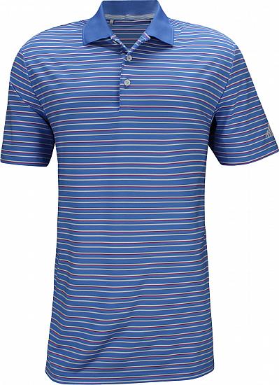 Adidas Ultimate 3-Color Stripe Golf Shirts - True Blue - ON SALE