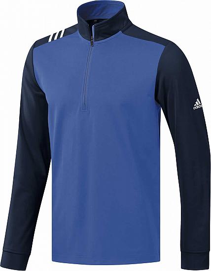 Adidas 3-Stripes Core Half-Zip Golf Pullovers - True Blue