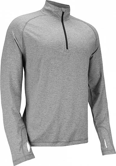 Dunning Heathered Tour Quarter-Zip Golf Pullovers - Mid Grey Heather