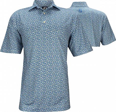 FootJoy ProDry Lisle Floral Print Golf Shirts - Hyannis Port Collection - FJ Tour Logo Available - Previous Season Style