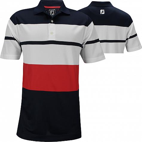 FootJoy ProDry Color Block Smooth Pique Golf Shirts - Athletic Fit - FJ Tour Logo Available - Previous Season Style