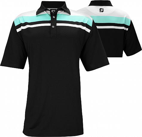 FootJoy ProDry Lisle Color Block Chest Stripe Golf Shirts - FJ Tour Logo Available - Previous Season Style
