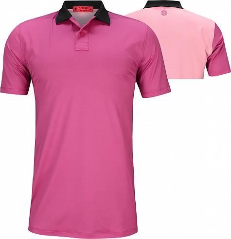 G/Fore Perforated Back Golf Shirts - Rose Violet