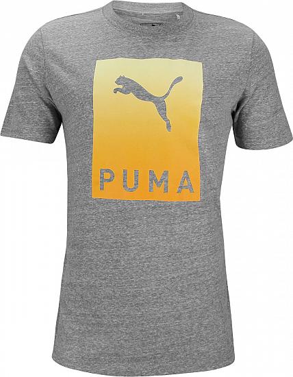 Puma Tropics Golf T-Shirts - Medium Grey Heather - Play Loose Collection - ON SALE