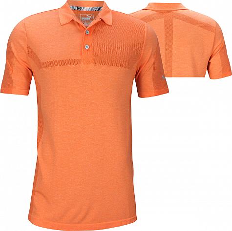 Puma EvoKnit Breakers Golf Shirts - Vibrant Orange