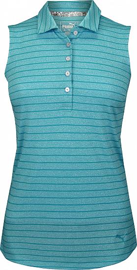Puma Women's DryCELL Rotation Stripe Sleeveless Golf Shirts - ON SALE