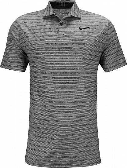 Nike Dri-FIT Vapor Stripe Golf Shirts - Black