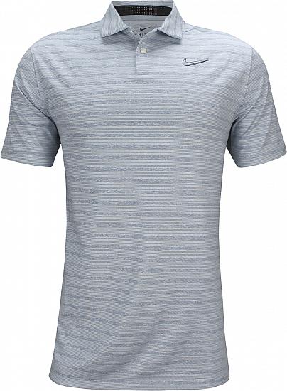 Nike Dri-FIT Vapor Stripe Golf Shirts - Indigo Fog