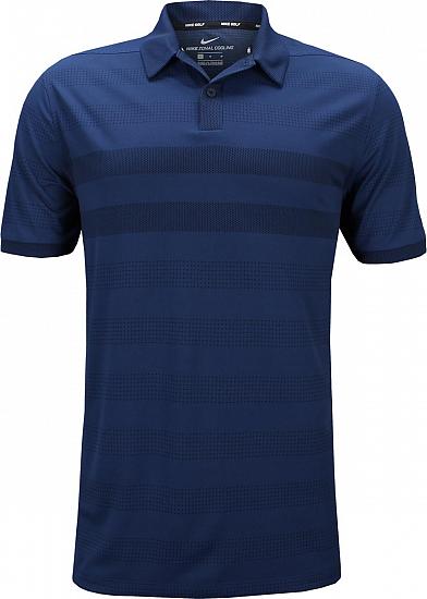 Nike Dri-FIT Zonal Cooling Stripe Golf Shirts - Obsidian